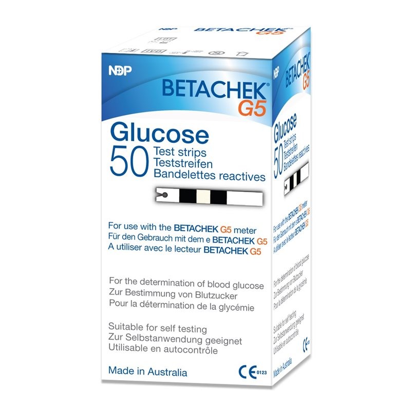 BETACHEK STRIP - Teste pentru glucometru Betachek G5 (50 buc + 1 card memorie)