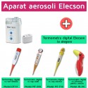 Aparat aerosoli cu ultrasunete (EL009) + Termometru digital Elecson 