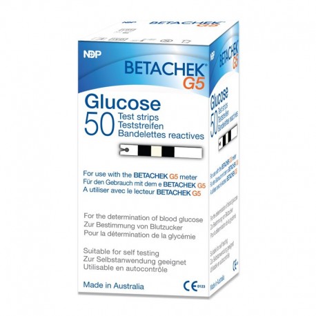 BETACHEK STRIP - Teste pentru glucometru Betachek G5 (50 buc + 1 card memorie) 